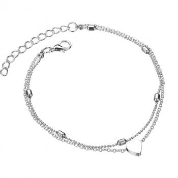 Crystal Anklet for Women in Gold and Silver