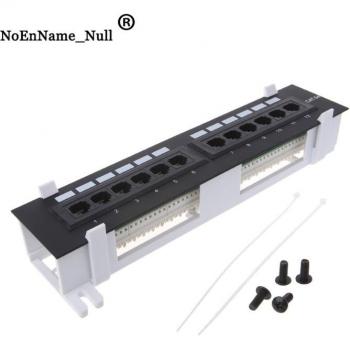 Wall-Mount 12-Port RJ45 Networking Patch Panel