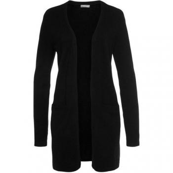 Strickjacke TAMARIS für Damen, schwarz, Gr. 40/42, mit Taschen