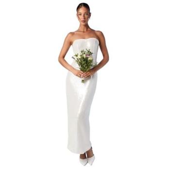 Elegant Ivory Strapless Sequin Wedding Dress – Coast, 12