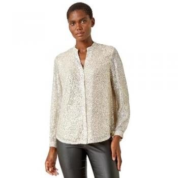 Blouse en Jersey Stretch avec Sequins