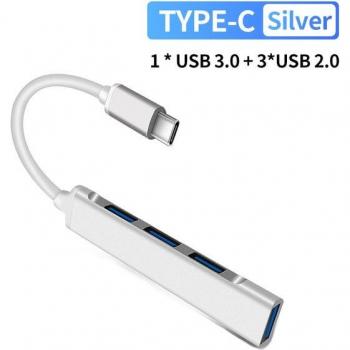 Adaptador 4‑En‑1 USB‑C 3.1 – Extensión y Divisor para Ordenadores Portátiles