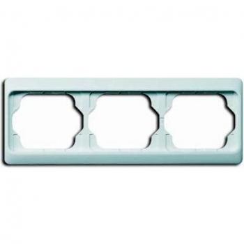 Plaque Studio Alpha Busch-Jaeger 1723KA-24G – Triple, Horizontal, Blanc Alabaster
