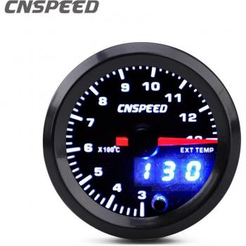 2 52mm 7 Colors LED Car Exhaust Gas Temperature Gauge EGT Meter Dual Display 300-1300 Celsius YC101436