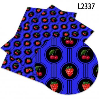 Cherry Design Synthetic Faux Leather Fabric A4 30cm x 22cm for Sewing