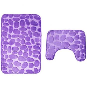 2Pcs Anti-Skid Bath Rug Set