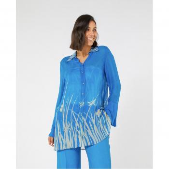 Camisa de Mujer Elena Mirò Tela Georgette Impresión Centro