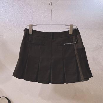 Thick Woolen Pleated Skirt for Women