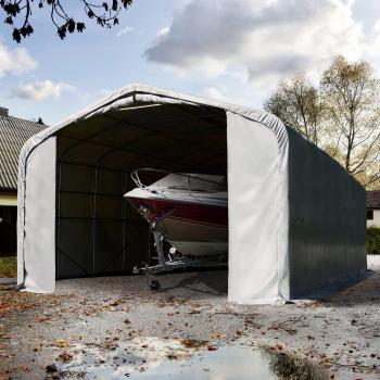 ToolPort 6x24m 4.1x4m Drive Through Garage with Soft Ground Anchors