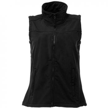 Regatta Black Flux Softshell Vest for Women Size 22