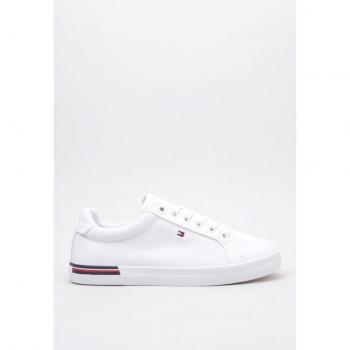 Tommy Hilfiger Sneakers aus Stoff Essential Stripes Sneaker FW0FW06954 Weiß