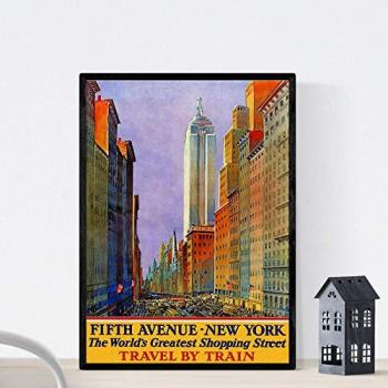 Poster Vintage Sin Marco A4 América Quinta Avenida