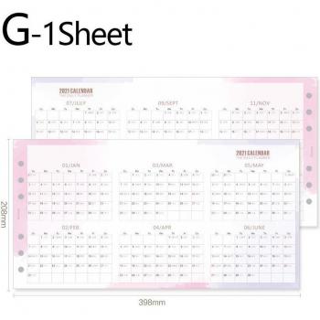 Agenda con 6 anillas y calendario A5/A6