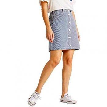 Falda Lee, A Línea, Azul (Hickory Stripe LX), 42 para Mujer
