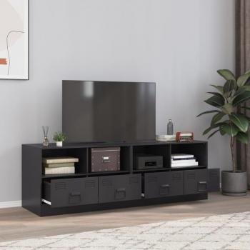 Black TV Cabinets 2 pcs 67x39x44 cm Steel vidaXL