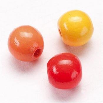 Knorr Prandell Holzperlen-Mix 8mm, 85 Stück, gelb-rot