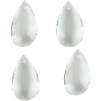 Accessoire d'éclairage en cristal K9, pendentif goutte d'eau lisse, 38mm/50mm, 1 pièce