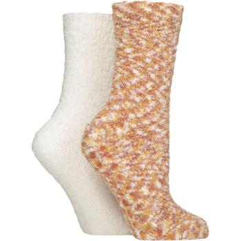 Autumn Glow Cozy Slipper Socks – Women’s 2‑Pair, 4‑8