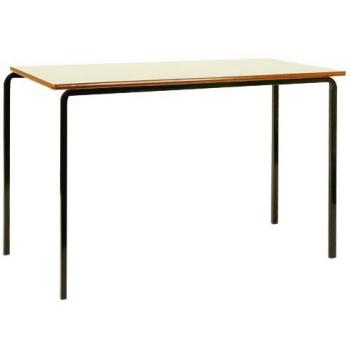 Jemini MDF Edged Class Table W1200 X D600 X H590mm Beech/Black, Pack of 4