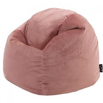 Puf Terciopelo Rosa para Niños