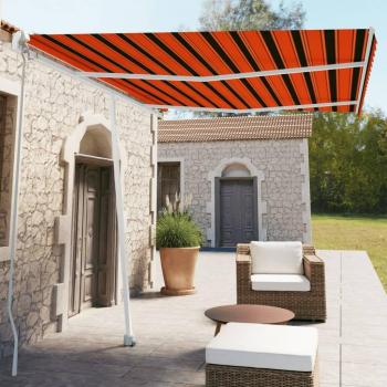 Freestanding Retractable Awning 350x250 cm Orange/Brown