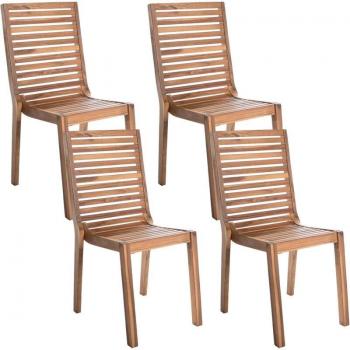 Outdoor Rustic Acacia Garden Chair Collection