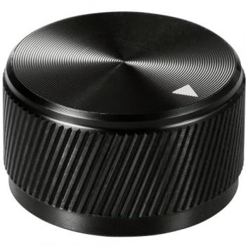 Bouton rotatif aluminium noir 30 mm x 17 mm