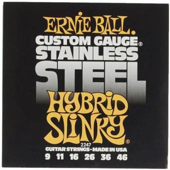 Ernie Ball 2247 Cordes Hybrides 9-46 pour Guitare Électrique