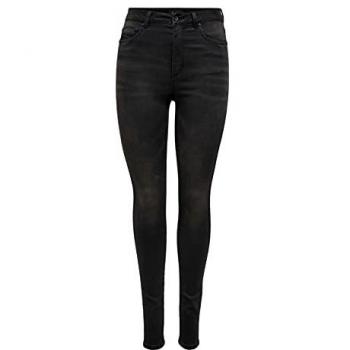 Jeans A Vita Alta Royal Life Slim Denim Bj13963 Nera
