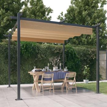 Cenador de Jardín 3x3 m con Techo Ajustable