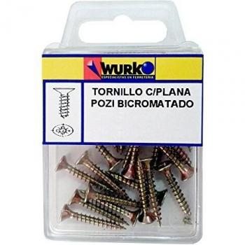 Wurko Tornillo Pozi Cabeza Plana 4.5x25mm Bicromatado