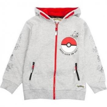 Felpa Pokémon Grigio Full Zip Gotta Catch Em All