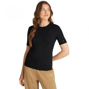 Tommy Hilfiger Damen Slim Fit T-Shirt Schwarz