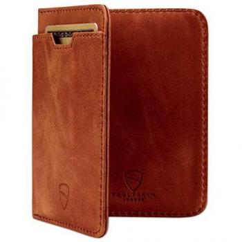 Vaultskin City Wallet – RFID Schutz – Hochwertiges Leder – Ultradünn – Für 9 Karten und Bargeld (Cognac)