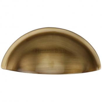 2 Pack Heritage Brass Drawer Knobs with Antique Finish