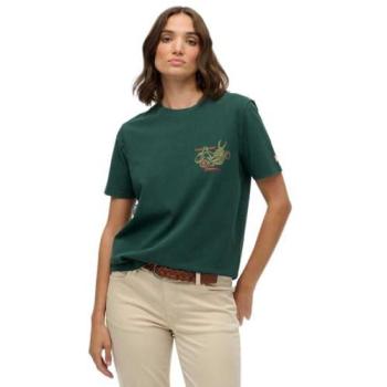 Grünes Superdry Tokyo Narrative T-Shirt für Damen – Lässig & Cool