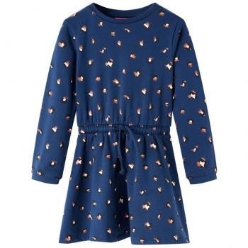 Kids' Navy Blue Long Sleeve Dress Size 104