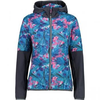 Women’s Hybrid Hoodie – CMP 32z6026p, Hawaiian Print, Purple Glow, Small