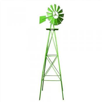 Molino de viento americano 250 cm rueda de viento verde