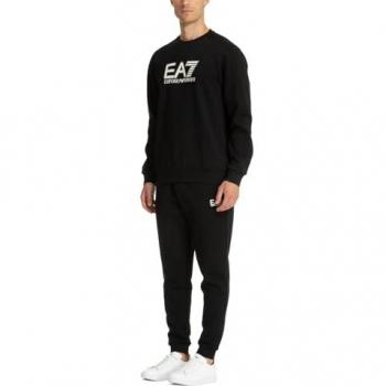 Chándal EA7 para hombre, 6DPV64_PJVTZ, negro, algodón, casual y deportivo
