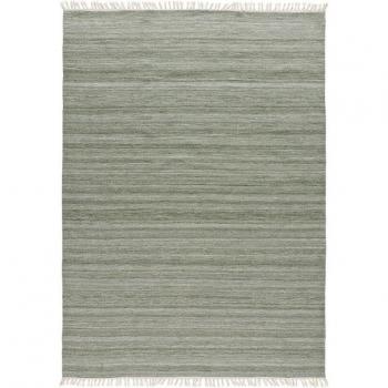 Tapis vert 140x200 cm en PET recyclé fait main