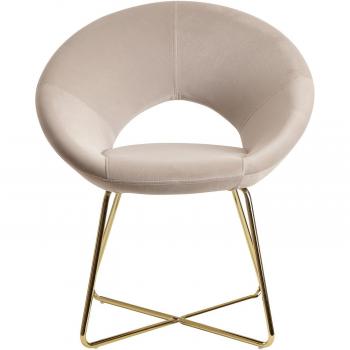 FINEBUY Esszimmerstuhl FB23303 (Samt Rosa, gepolstert, modernes Design)