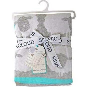 Silver Cloud Knitted Baby Blanket