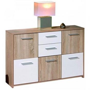 Buffet Chic 5 Portes 2 Tiroirs en Bois