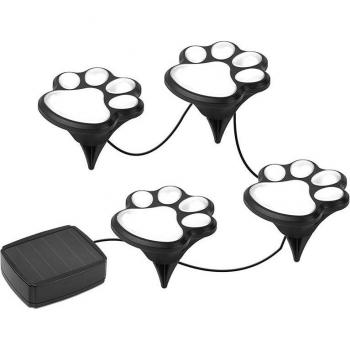 Cat Paw Print Solar LED Path Lights