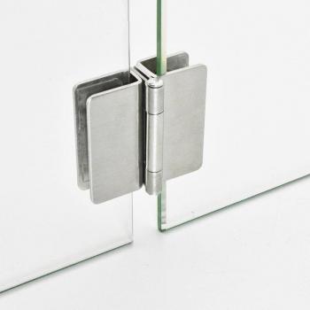 Charnières en verre sans perçage 2 pièces