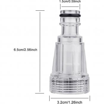 High-pressure washer filter connection