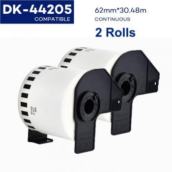 Rouleau d'étiquettes DK-22205, 2 rouleaux, compatible avec Brother