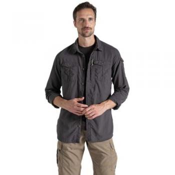 Craghoppers Nosilife Adventure Langarm Hemd III Herren XL Grau