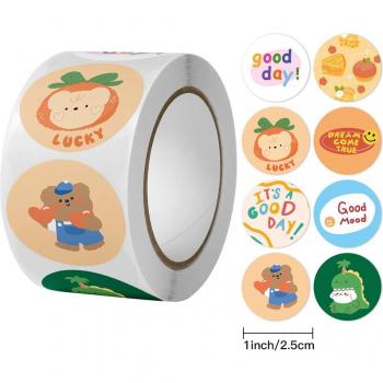 500pcs 1-Inch Kids Animal Stickers